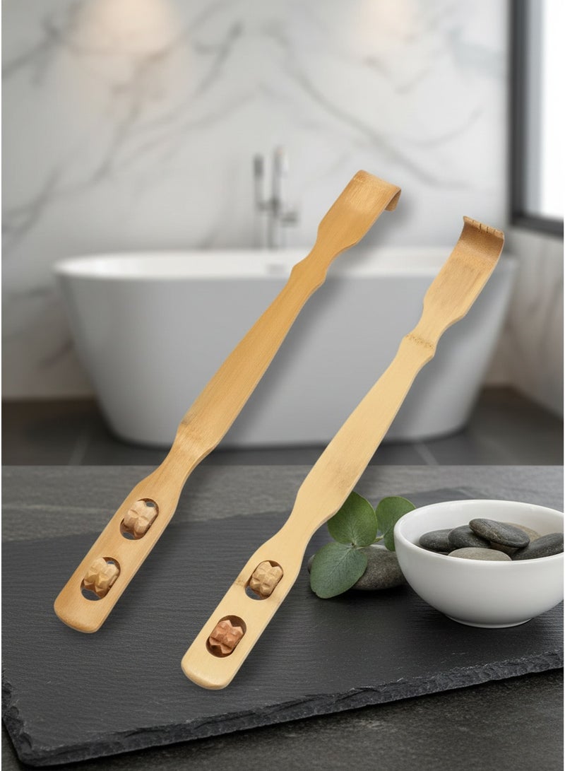 أداة خدش يدوي للظهر مع مدلك بعجلات – لتخفيف الحكة والتوتر العضلي . - Image 5